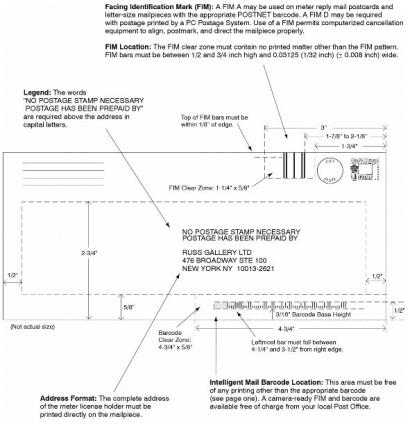 Layout guidelines for meter reply mail